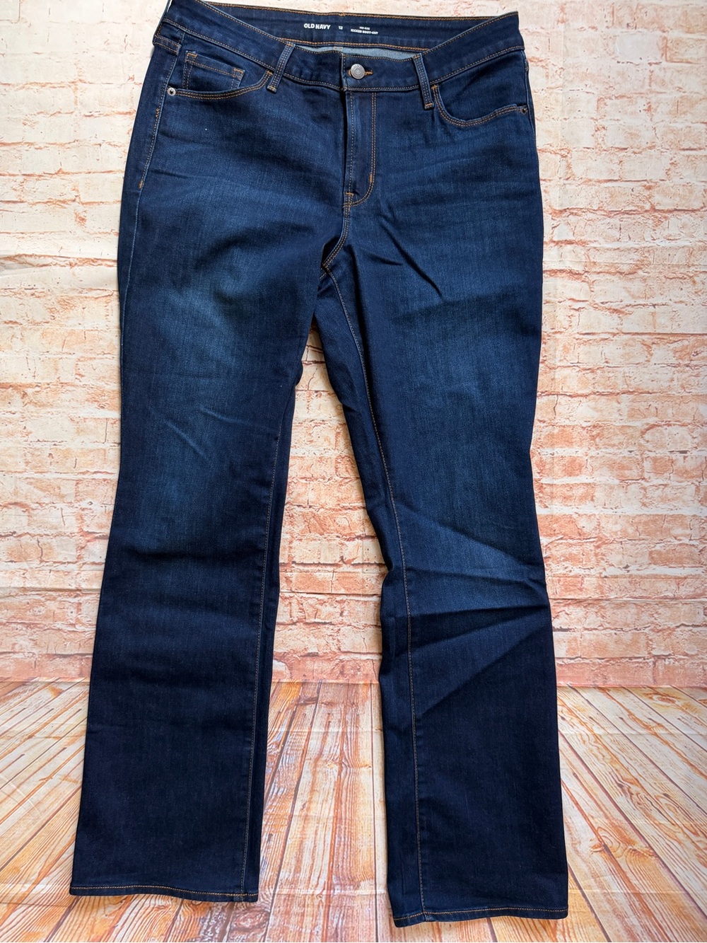 Old Navy Women’s Dark Blue Kicker Boot-Cut Jeans